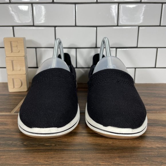 Clarks Cloudsteppers Breeze Step Womens Sz 6.5 Wide Shoes Black Comfort Slip Ons - Picture 2 of 14